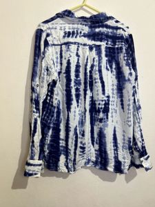 Stylish Blue Tie-Dye Blouse