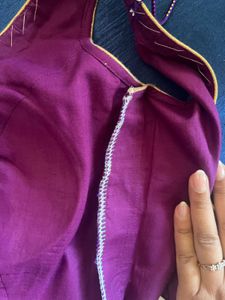 Elegant Purple Saree Blouse