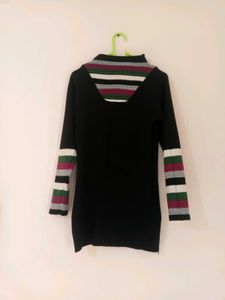 Black Mock Neck Classy Women&#39;s Sweater.