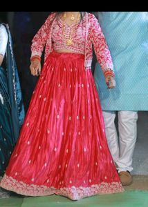Red Embroidered Lehenga Choli