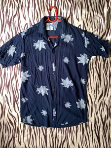 Leaf Print Casual Shirt