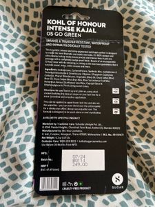 Sealed SUGAR Intense Kajal- Green