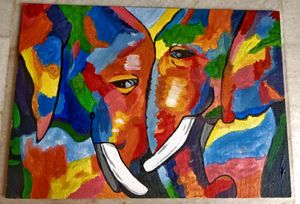 Two Elephants Paintings