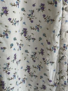 Size 34-36, Floral Ruffle Strap White Dress