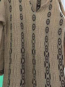 Patterned Knit winter kurta for woman