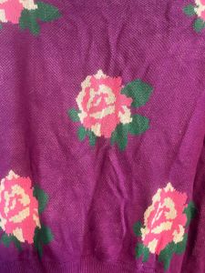 Akiva Floral Cropped Sweater