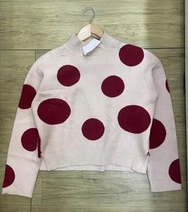 Polka Dot Sweater Top - Bust upto 38