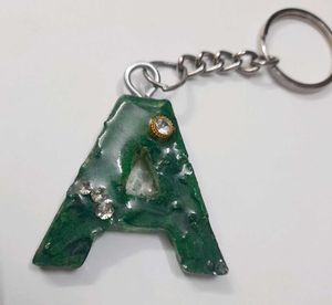 'A' Initial Keychain