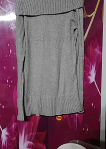 Gray Turtleneck Sweater