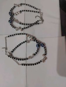 Evil Eye Anklets (Set of 2)