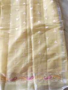 Lemon Yellow Saree