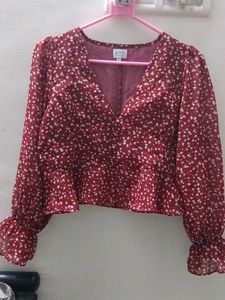ANVI Floral Print Blouse