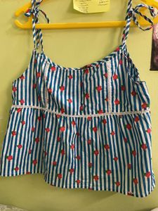 Striped Floral Tank Top