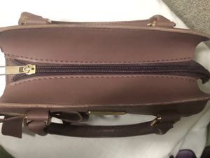 Mauve Leather Satchel