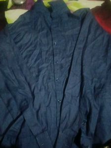 Blue Long Sleeve Casual Shirt