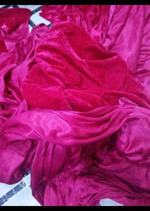 Magenta Velvet Fabric Piece shehneel