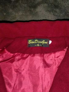 Burgundy Belted Coat