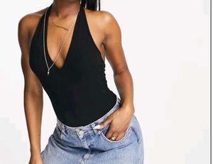 Black Halter Asos Bodysuit