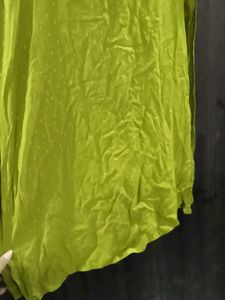 Dusky Green Kurti With Golden Detailing