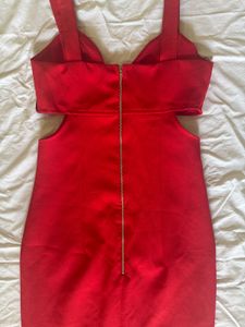 Stunning Red Cut-Out Bodycon Midi Dress