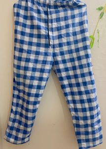 Blue Checkered Pajama Pants