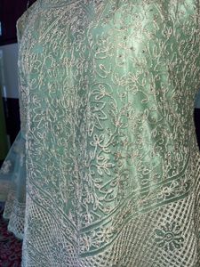 🎉offer Mint Green Embroidered Party Dress