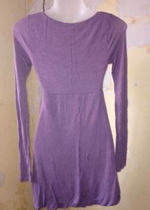 Casual Purple Mini Dress