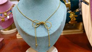 Bow Knot Lariat Necklace