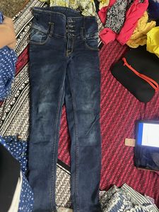 Dark Wash High-Waisted Jeans