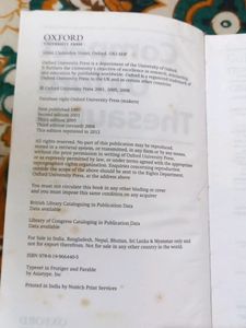 OXFORD THESAURUS (DICTIONARY)