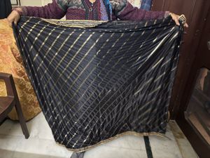 Elegant Black &amp; Gold Saree