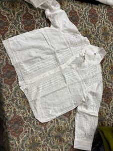 White Embroidered Zara Top | XXL