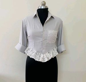 Vintage Style Crop Shirt ✨