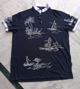 Novelty Print Polo Shirt