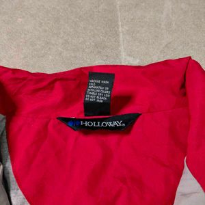Vintage Red &amp; Gray Windbreaker Jacket