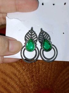 Green Stone Earrings