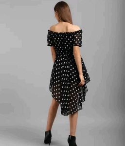 Polka Dot Hi-Low Dress