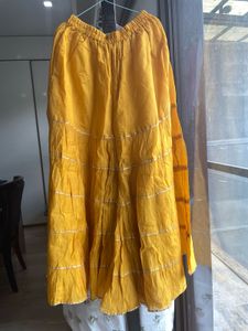 Yellow Geometric Print Kurti