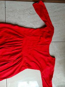 Red Embroidered Kurta