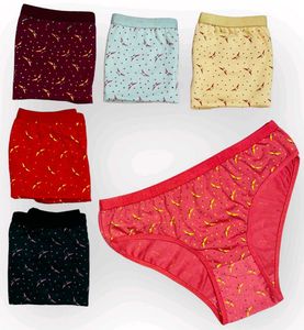 Bird Print Cotton Panties - 3 Pack