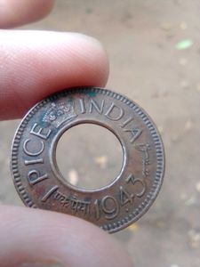 Old 1 Pice Indian Currency 1943