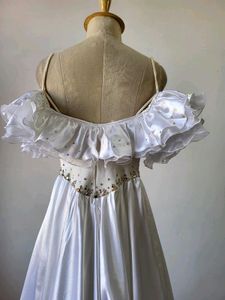 Vintage White Ruffle Dress