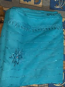 Elegant Embroidered Saree Fabric