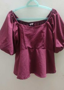 Cute Crop Peplum Top💜