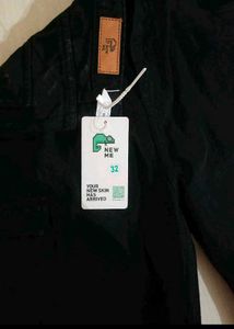 Black Wide High Cargo Jeans