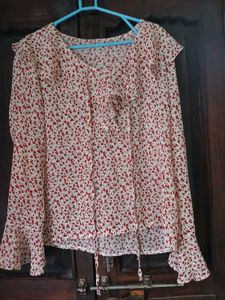 Floral Ruffle Blouse