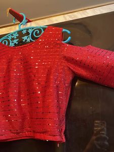 Red Sequin Party Top