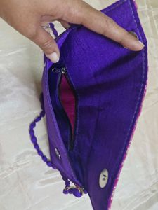 Silk Envelope Clutch cum Sling