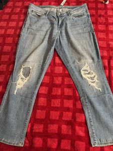 Distressed Denim Jeans