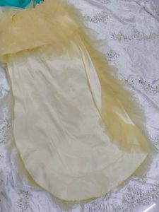 Turquoise &amp; Yellow Tulle High Low Dress